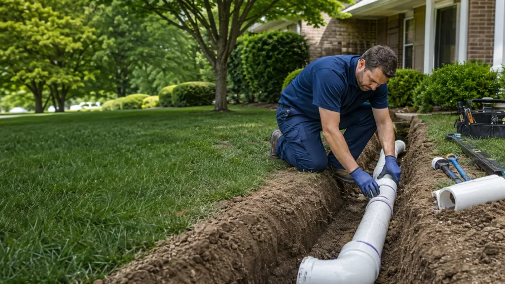 Sewer line repair and replacement service in Rome, GA